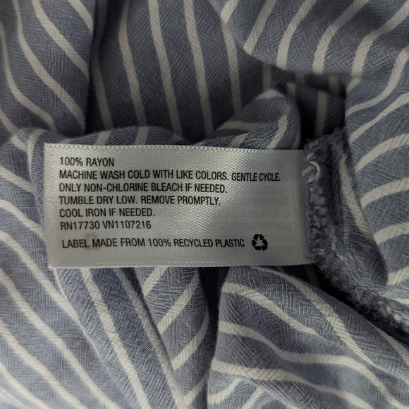 Isabel Maternity Blue Striped Casual Top - Picture 4 of 4